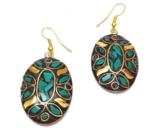 Retro Metal Earring - Ethnic Tribal Fusion - Drop Dangle Hook Long - Fashion 20